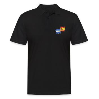 Nicaragua Espagne Drapeau Vintage Nicaraguayens - Polo Homme - noir - Devant - Kai (181cm)