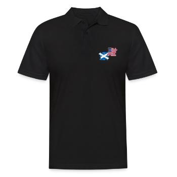 Scotland, USA, Flag, American, Scottish - Men's Polo Shirt - black - Front - Kai (181cm)