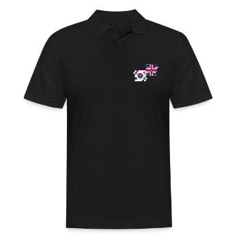 Corée du Sud Royaume-Uni Drapeau britannique Coréen - Polo Homme - noir - Devant - Kai (181cm)