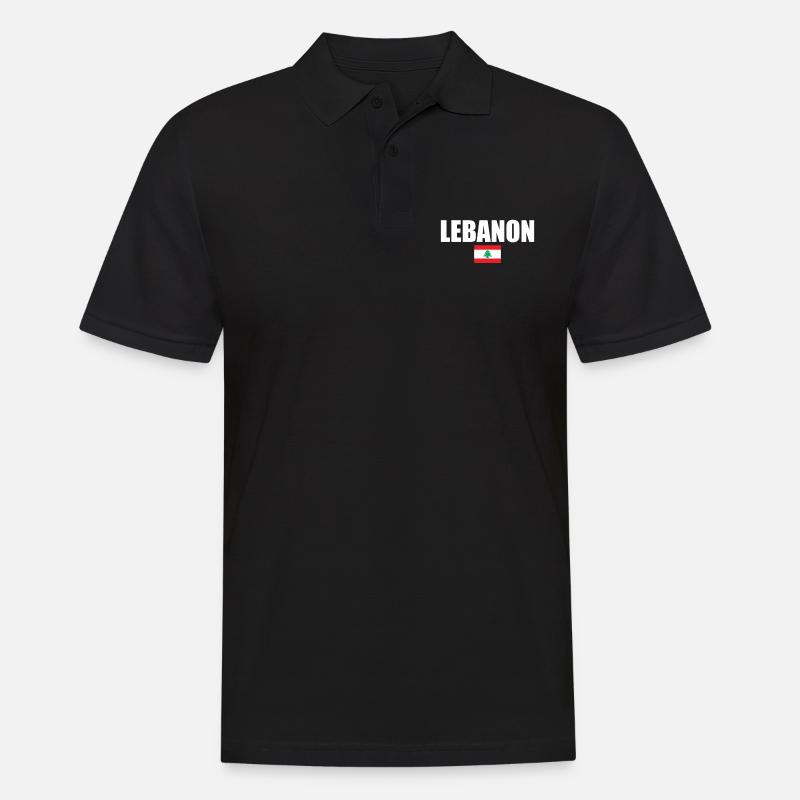Libanon Libanesische Flagge Libanese - Männer Poloshirt - Schwarz