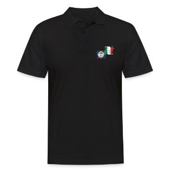 Belize Italien Vintage Flagge Belizer - Männer Poloshirt - Schwarz - Vorne - Kai (181cm)