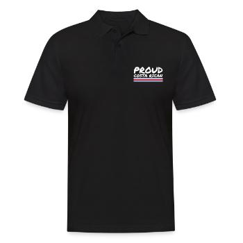 Proud Costa Rican Costa-Ricanische Flagge - Männer Poloshirt - Schwarz - Vorne - Kai (181cm)