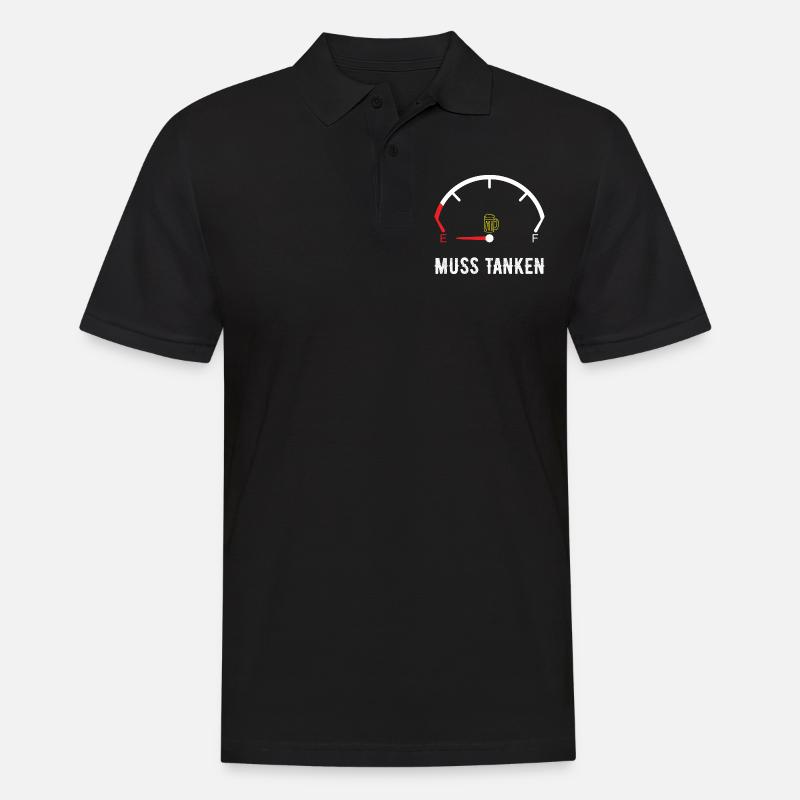 Bier Tanken - Männer Poloshirt - Schwarz