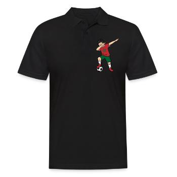 Dabbing Joueur de football garçons Maroc Football - Polo Homme - noir - Devant - Kai (181cm)