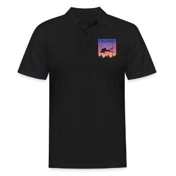 Tauchen Diving - Männer Poloshirt - Schwarz - Vorne - Kai (181cm)