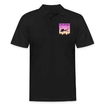 Tauchen, Diving, Tauchlehrer, Taucher, Scuba Diver - Männer Poloshirt - Schwarz - Vorne - Kai (181cm)