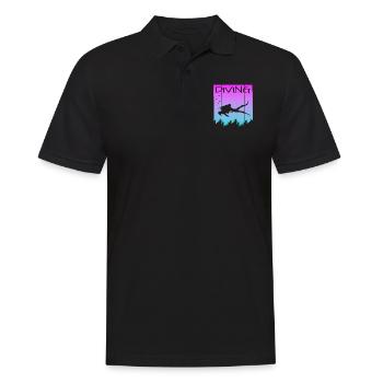 tauchen - Männer Poloshirt - Schwarz - Vorne - Kai (181cm)