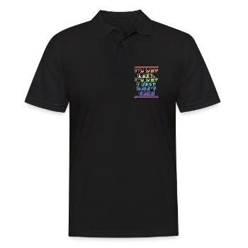 Anyway, cool saying, attitude doesn't matter to me - Men's Polo Shirt - black - Front - Kai (181cm)