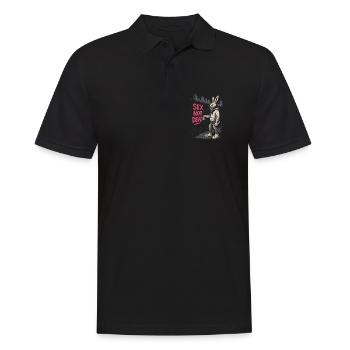 Spray Graffiti Sex Not Dead Bunny Urban Street Art - Men's Polo Shirt - black - Front - Kai (181cm)