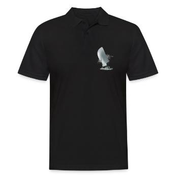 Sailboat - Men's Polo Shirt - black - Front - Kai (181cm)