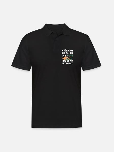 My Motivation and Me - Separated Sloth - Men's Polo Shirt - black