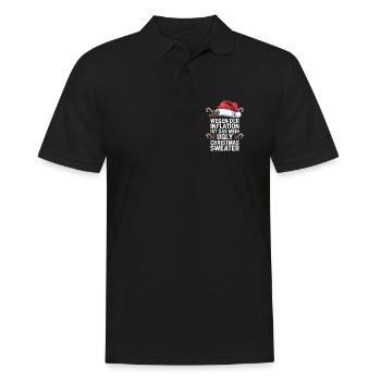 L’inflation rencontre le moche pull de Noël - Polo Homme - noir - Devant - Kai (181cm)
