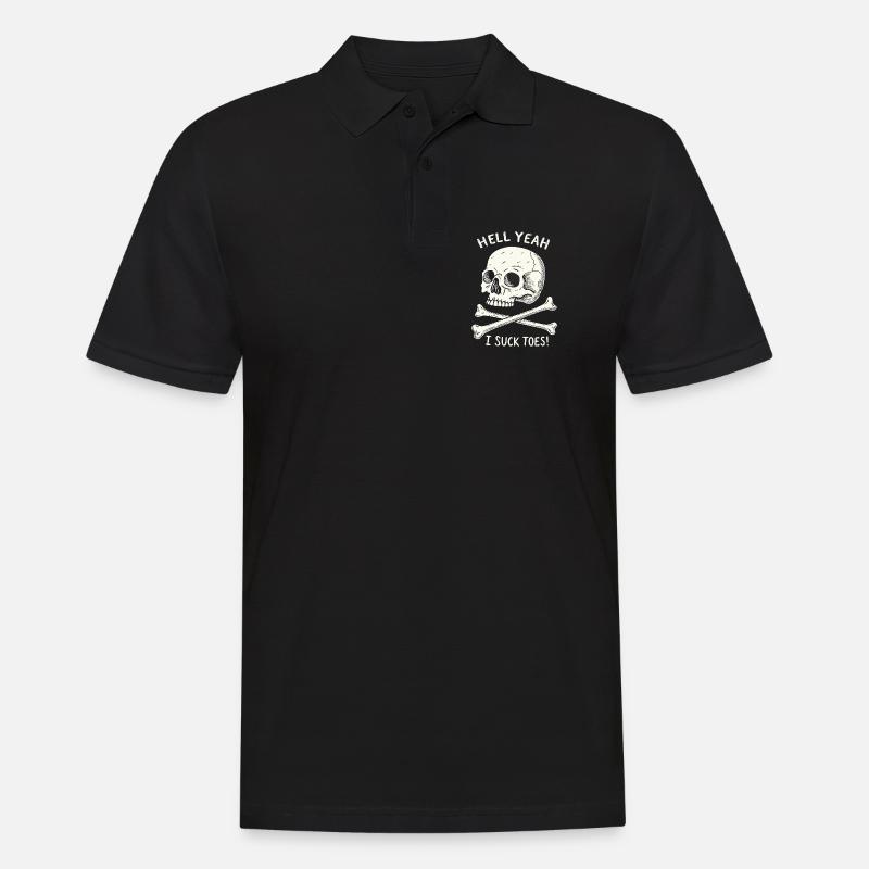 Schädel und Knochen Zehenfetisch - Männer Poloshirt - Schwarz