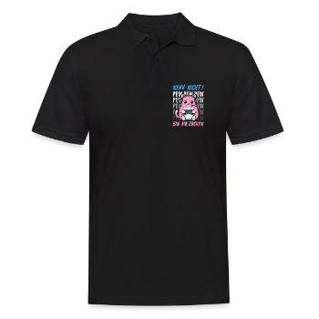 Nerv Nicht Pew Pew Bin Am Zocken Lustige Katze - Männer Poloshirt - Schwarz - Vorne - Kai (181cm)