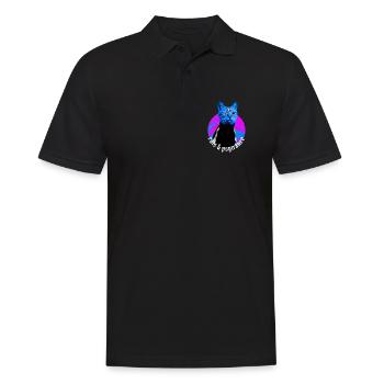 Cats & Psytrance – Rave-Band Psy Trance - Männer Poloshirt - Schwarz - Vorne - Kai (181cm)