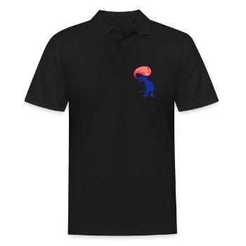 t-rex skater - Männer Poloshirt - Schwarz - Vorne - Kai (181cm)