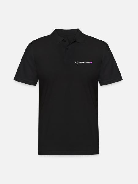 Heartfelt Heart - Men's Polo Shirt - black