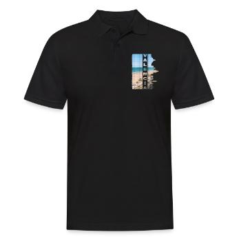Valencia Spain City Skyline Holiday Summer - Men's Polo Shirt - black - Front - Kai (181cm)