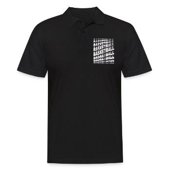 Basketball Basketballer Sport Fan Vintage Retro - Polo Homme - noir - Devant - Kai (181cm)