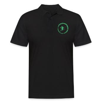 Ski, skiing, ski fahren - Männer Poloshirt - Schwarz - Vorne - Kai (181cm)