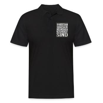 Rhodesian Ridgeback - Männer Poloshirt - Schwarz - Vorne - Kai (181cm)