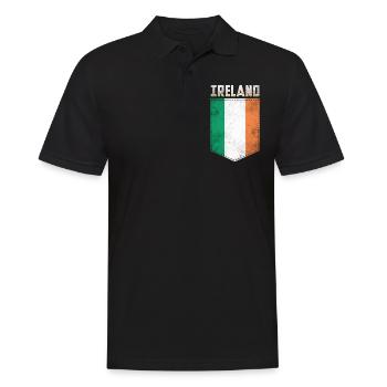 Irlande Drapeau Irlandais - Polo Homme - noir - Devant - Kai (181cm)
