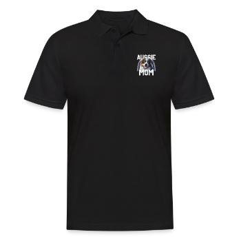 Australischer Schäferhund - Männer Poloshirt - Schwarz - Vorne - Kai (181cm)