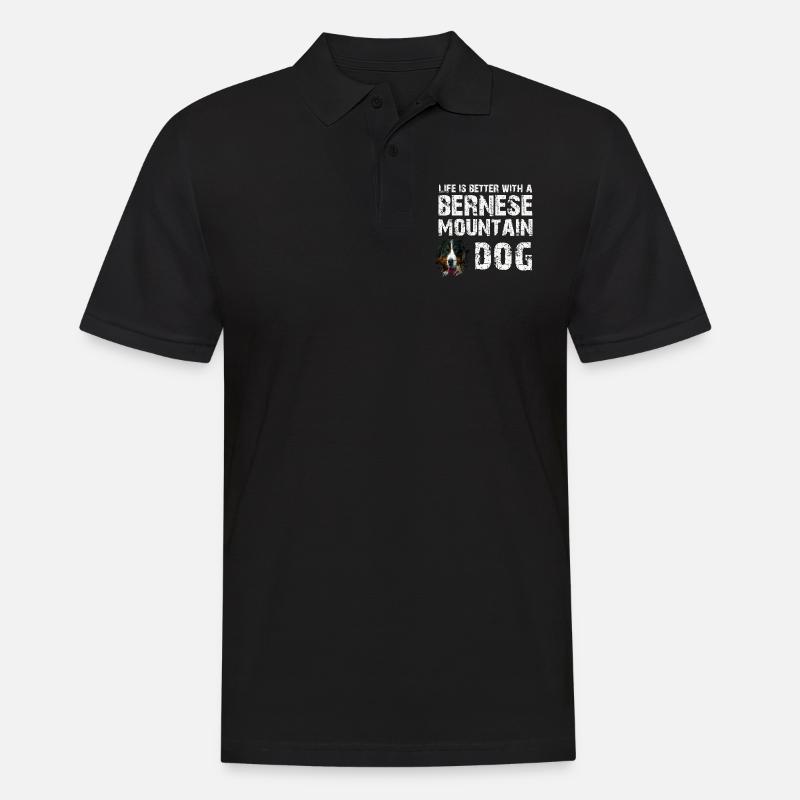 Berner Sennenhund - Männer Poloshirt - Schwarz