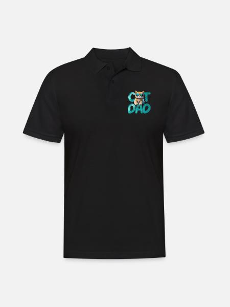 Cat dad - Men's Polo Shirt - black