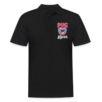 Pug Dog Breed Pet - Pug lover - Männer Poloshirt - Schwarz - Vorne - Kai (181cm)