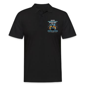 Bouledogue Français Race de Chien Pet Best Frenchi - Polo Homme - noir - Devant - Kai (181cm)