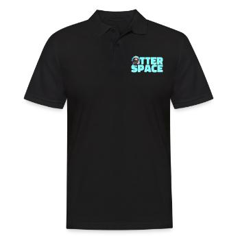 Otter Animal Kids & Adult - Otter Space - Men's Polo Shirt - black - Front - Kai (181cm)