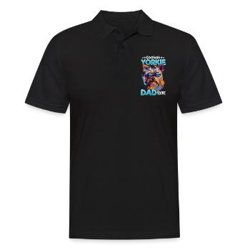 Yorkshire Terrier Dog Yorkie - Coolest Yorkie Dad - Men's Polo Shirt - black - Front - Kai (181cm)