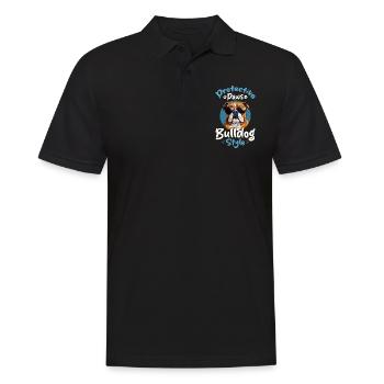 Anglais britannique Bulldog amant Paws Bulldog Style - Polo Homme - noir - Devant - Kai (181cm)