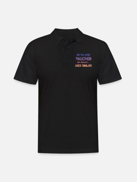 tauchen diving - Männer Poloshirt - Schwarz