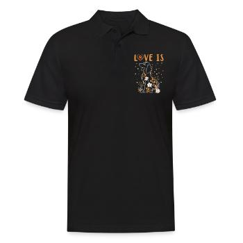 Dachshund Doxie Wiener Dog Breed Love Is - Männer Poloshirt - Schwarz - Vorne - Kai (181cm)