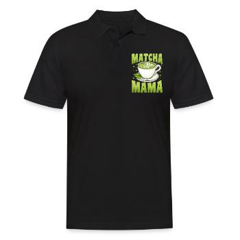 Matcha Green Bubble Tea Latte Boba Matcha Mama - Männer Poloshirt - Schwarz - Vorne - Kai (181cm)