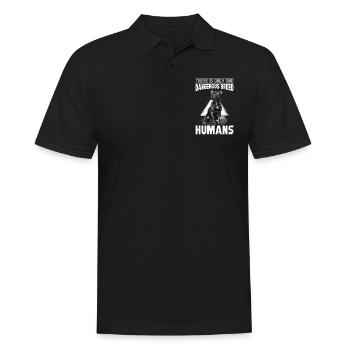 Pitbull Terrier Dog Owner - Men's Polo Shirt - black - Front - Kai (181cm)