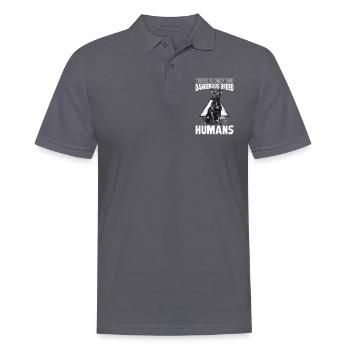 Propriétaire de chien Pitbull Terrier - Polo Homme - charbon - Devant - Nico (186cm)