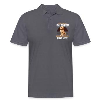 Propriétaire de chien Goldendoodle - Polo Homme - charbon - Devant - Nico (186cm)
