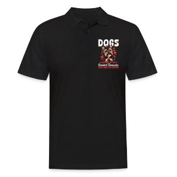 Yorkshire Terrier Propriétaire d’un chien Yorkie - Polo Homme - noir - Devant - Kai (181cm)