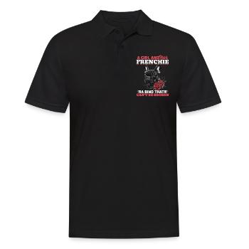 Bouledogue français Frenchie Propriétaire de chien - Polo Homme - noir - Devant - Kai (181cm)