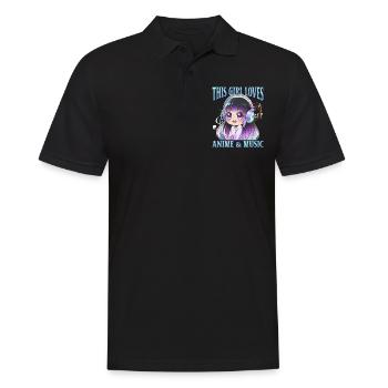 Anime & Music Kawaii - Men's Polo Shirt - black - Front - Kai (181cm)