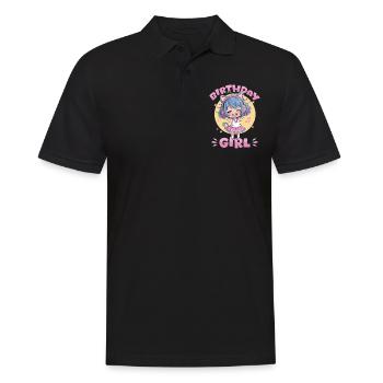 Anime & Chats Kawaii - Polo Homme - noir - Devant - Kai (181cm)