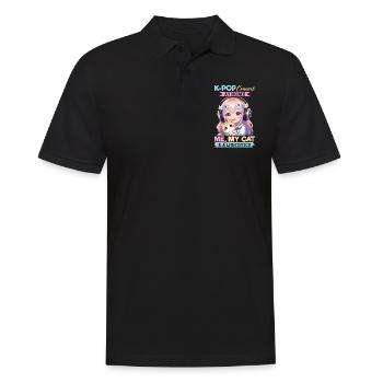 Anime K Pop & Cats Kawaii - Männer Poloshirt - Schwarz - Vorne - Kai (181cm)