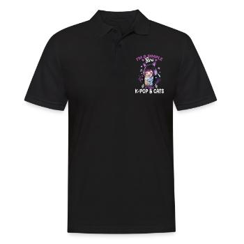 Anime K Pop & Cats Kawaii - Männer Poloshirt - Schwarz - Vorne - Kai (181cm)