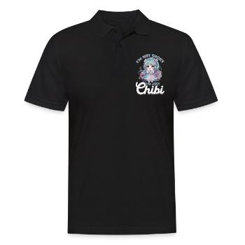 Anime Chibi Kawaii - Polo Homme - noir - Devant - Kai (181cm)