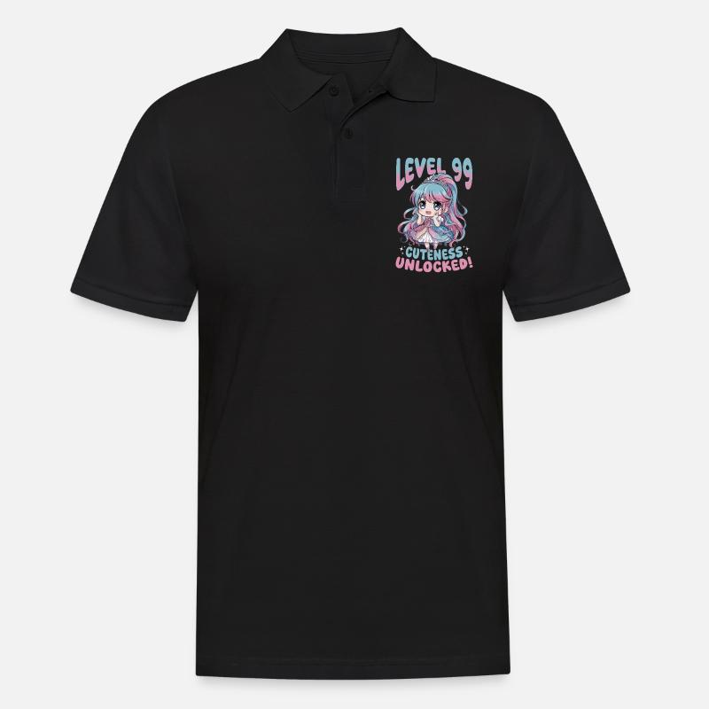 Anime Chibi Kawaii - Polo Homme - noir