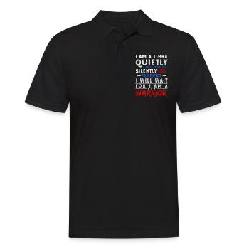 Waage Geburt Aberglauben - Männer Poloshirt - Schwarz - Vorne - Kai (181cm)
