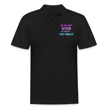 Biken Fahrrad Bicycle - Männer Poloshirt - Schwarz - Vorne - Kai (181cm)